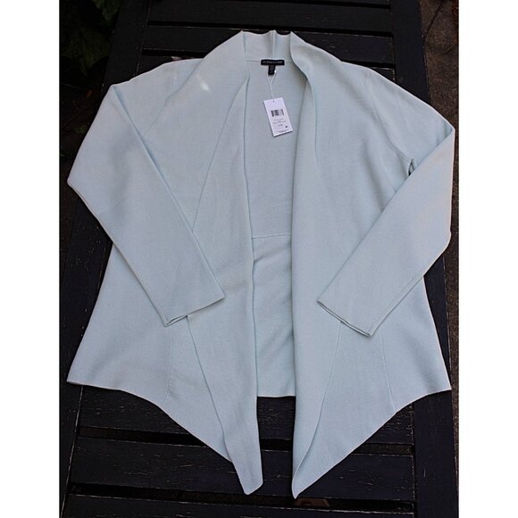New w/Tags Eileen Fisher ICE BLUE -Angle Jacket in Peruvian Cotton Interlock - L - Picture 7 of 11